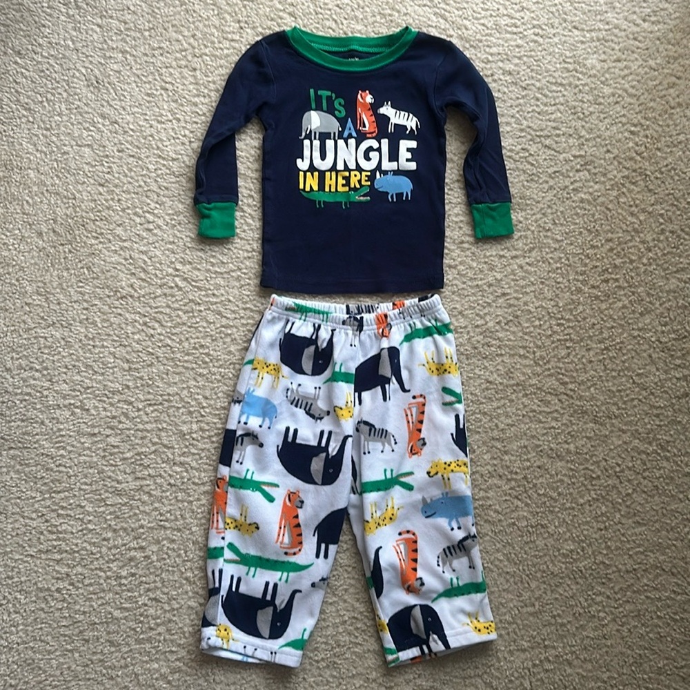 Carter's 2-Piece Jungle Snug Fit Cotton & Fleece PJs